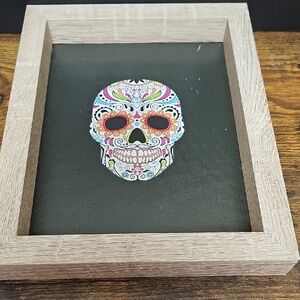 Colorful Sugar Skull Wall Art